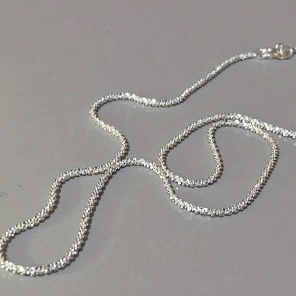 925 silver sparkling Chain Necklace - Picture 4 of 13